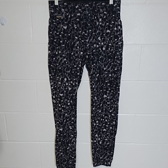 Leopard Grey & Black Soft Skinny Stretch Jeans Elastic Comfort Waist - Picture 1 of 11
